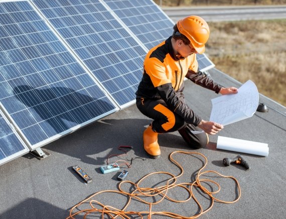 installation of solar panels